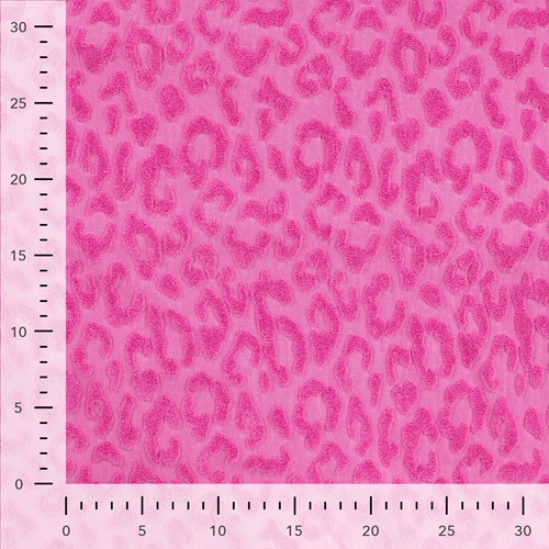 Jaquard Struktur Frottee - pink Leopard